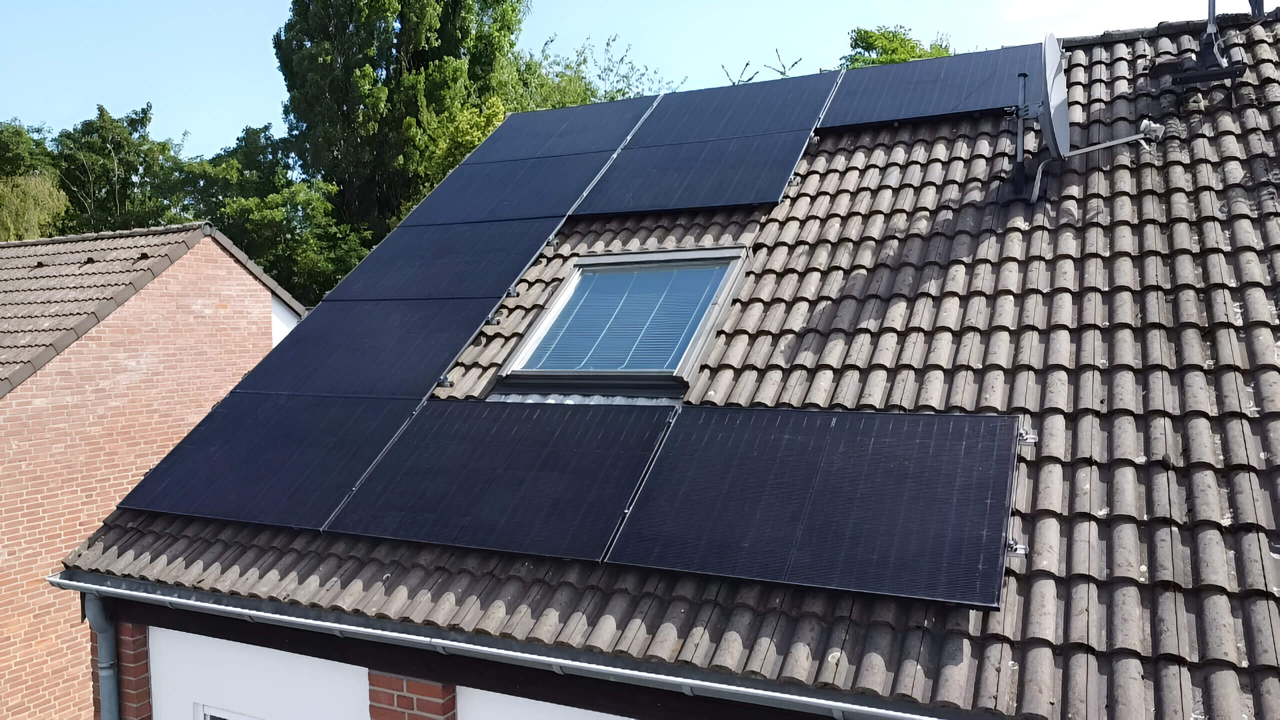 Vollständig installierte Photovoltaikanlage