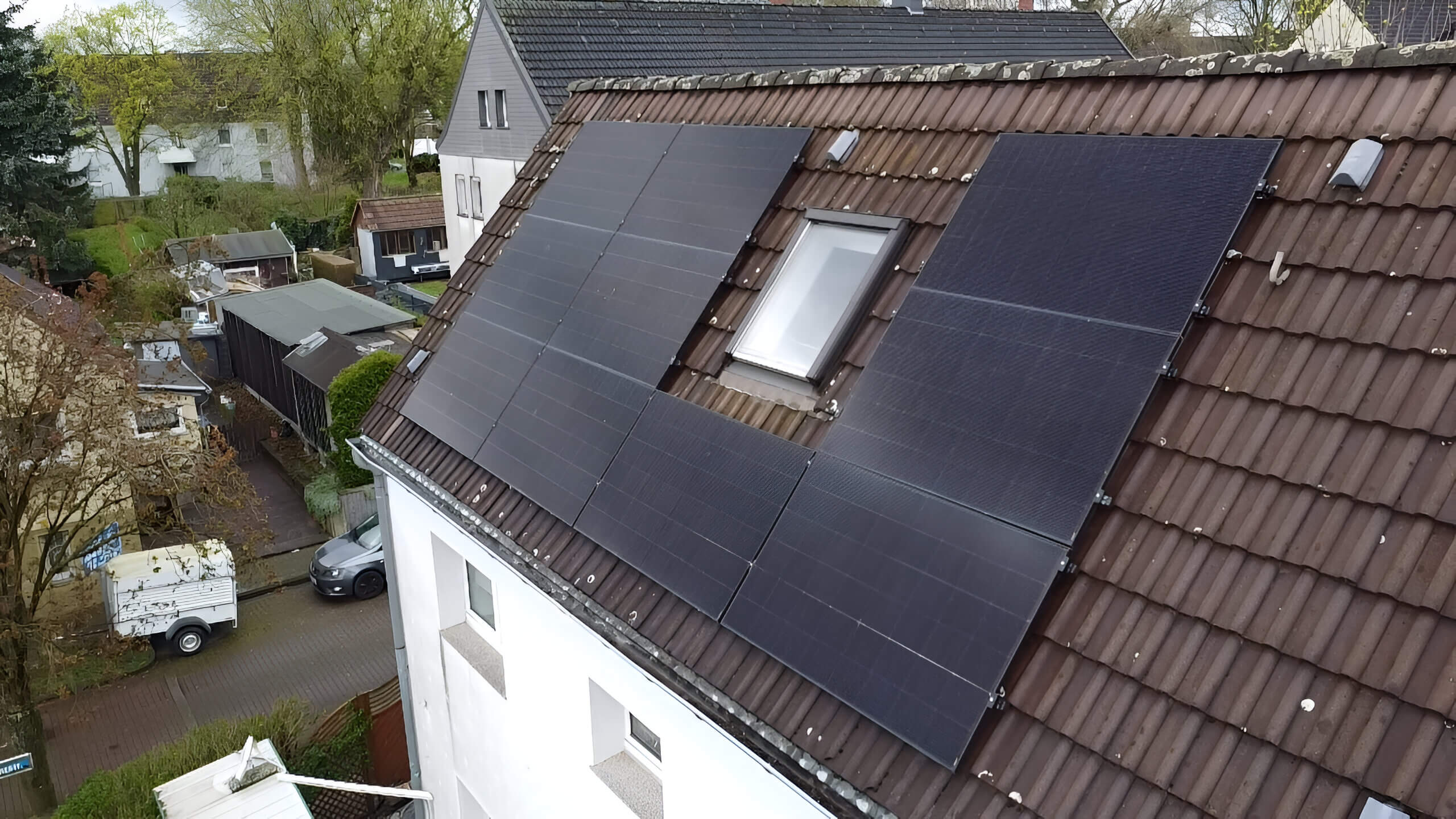 Haus mit Solaranlage